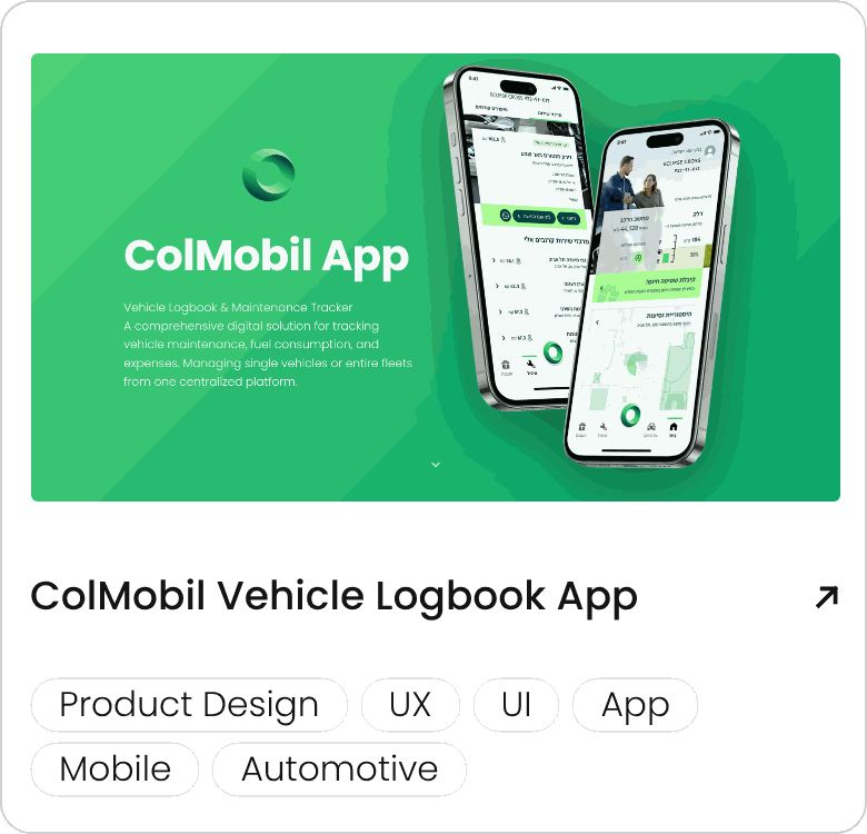 ColMobil Vehicle Logbook App: Product Design, UX, UI, App, Mobile, Automotive